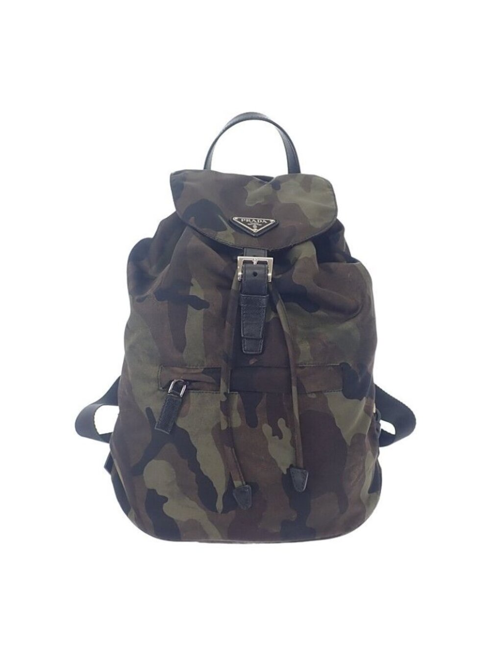 Prada Backpack Nylon Leather Tessuto Camouflage Khaki
